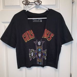 Guns n’ Roses Cutout Crop Top